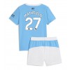 Manchester City Matheus Nunes #27 Hemmakläder Barn 2025-26 Kortärmad (+ Korta byxor)